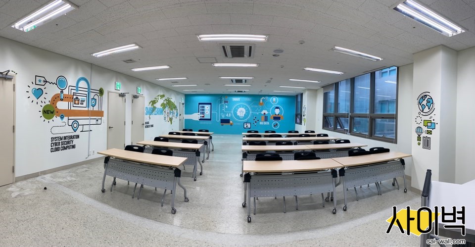 연수구청 평생학습관 벽화 벽화 시공 사진 12
